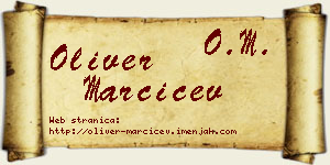 Oliver Marčićev vizit kartica